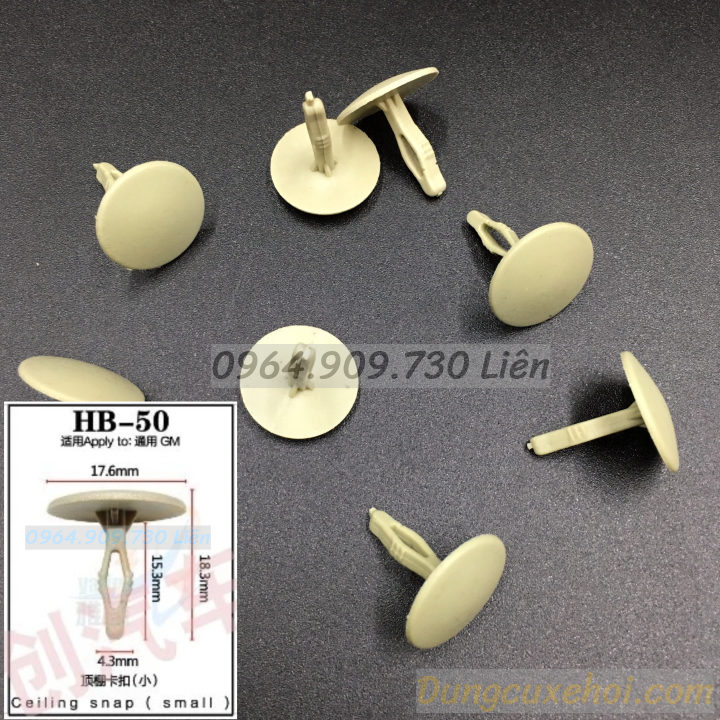 Bộ 20 đinh tán, chốt vít nở vit Nhựa Loại 1 cho xe hơi ôtô GM Chất Liệu Nhựa Nylon Polyme AHB50