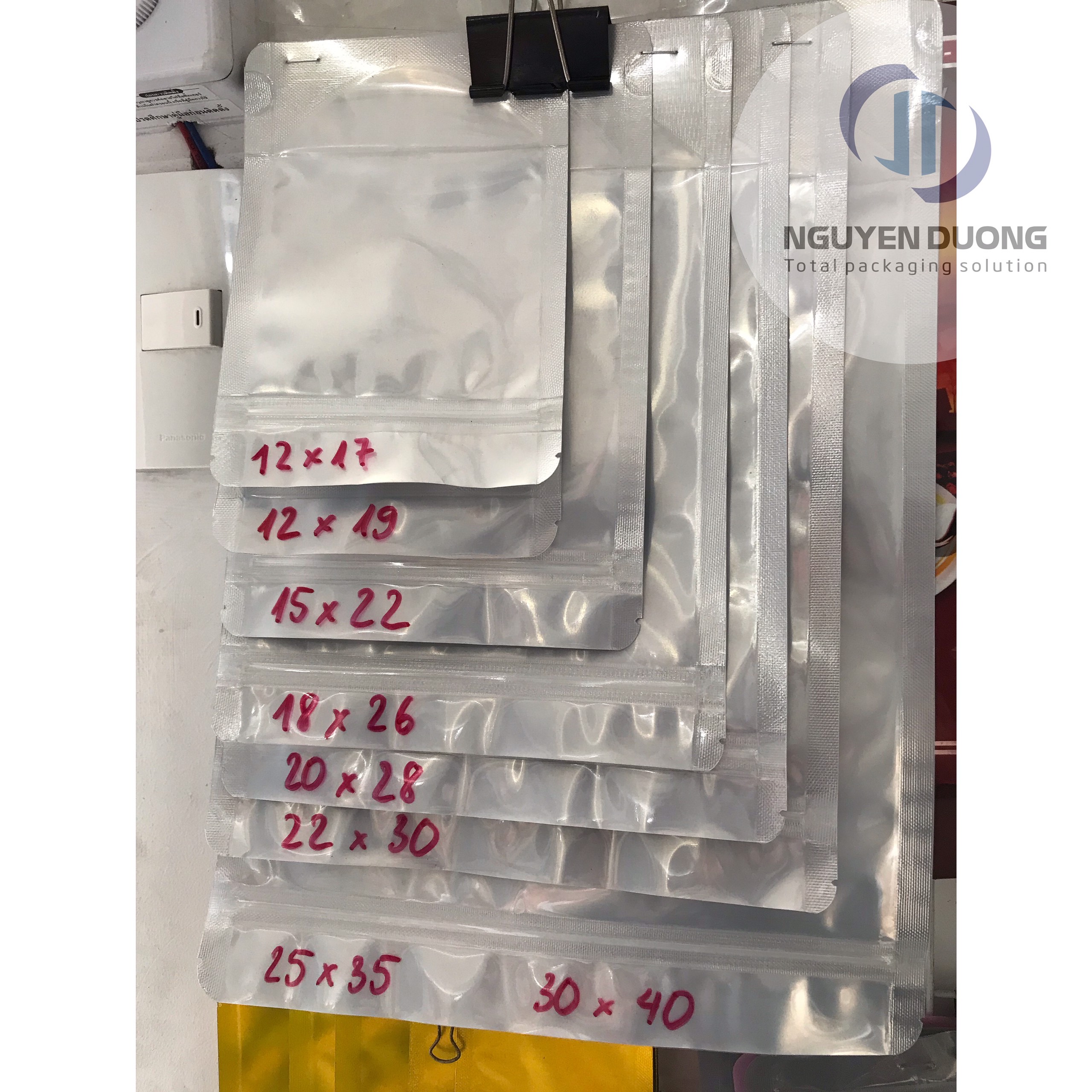 1kg Túi zip trong/bạc đáy đứng đủ kích thước