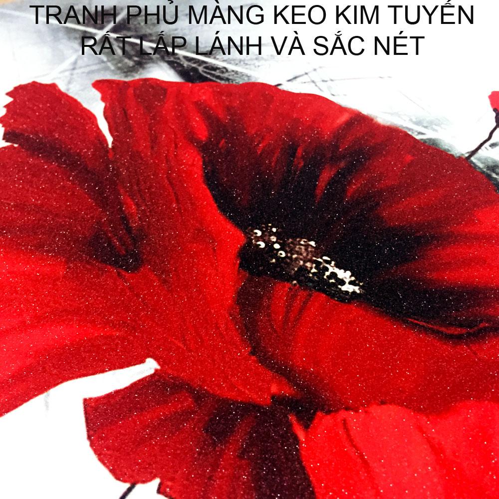 Tranh Treo Tường - Mùa Hoa Đỏ - Tranh Minh Hiền (3 tranh - 40 x 40cm/tấm)