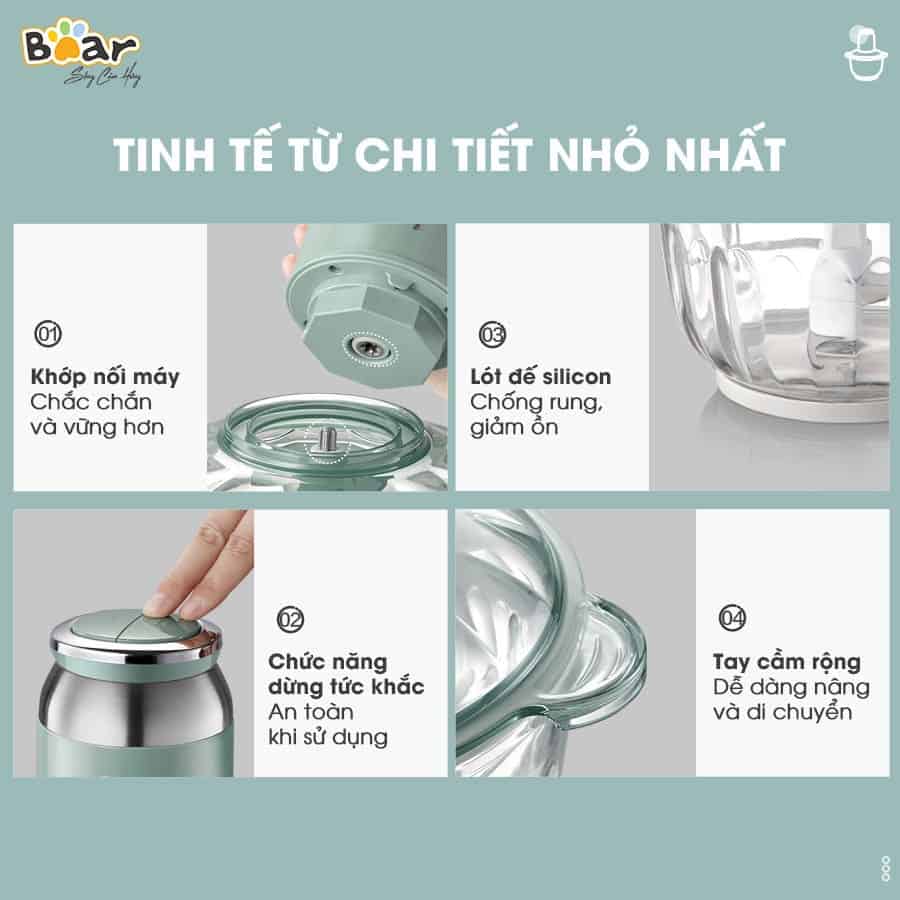 Máy xay thực phẩm đa năng Bear QSJ-C04R8S