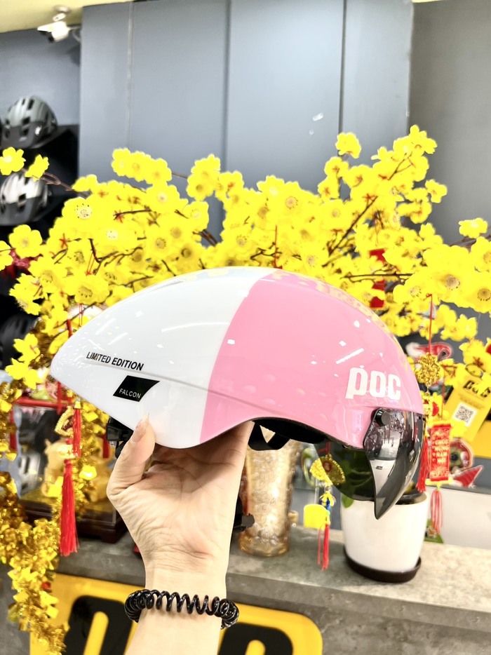 NÓN POC FALCON HỒNG TRẮNG CHÍNH HÃNG