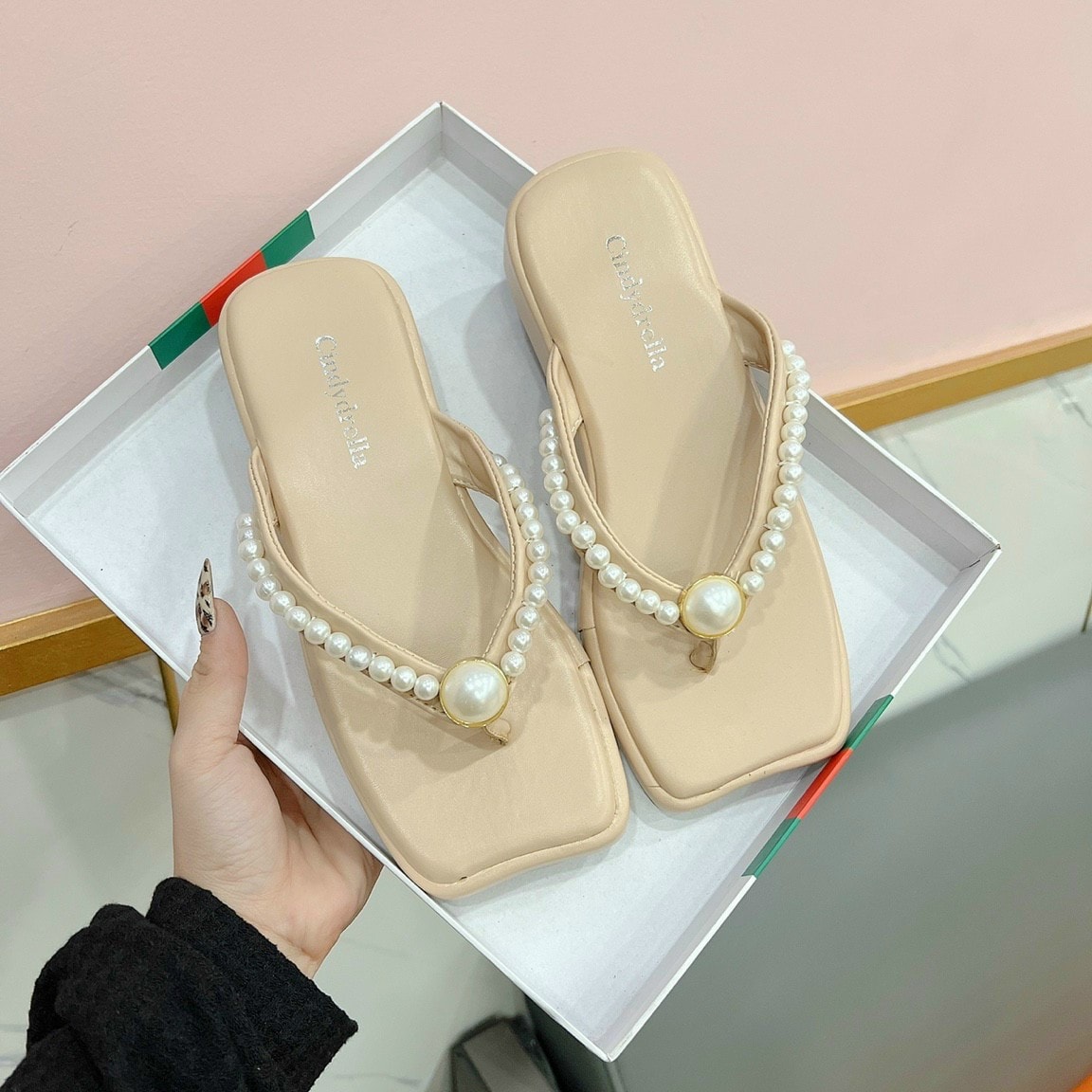 Dép kẹp dép xỏ ngọc đế xuồng 3 phân
