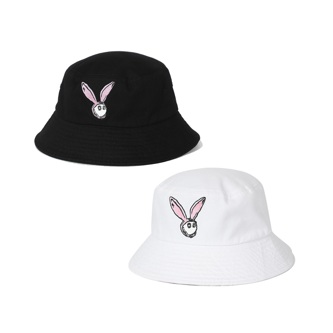 Mũ Golf Rộng Vành Thêu Thỏ Trắng Đen - Hat
