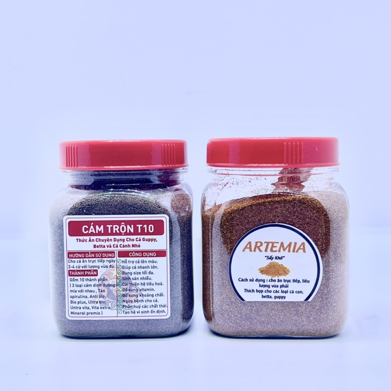 Combo Cám Trộn T10 + Artemia sấy khô ( Thức ăn cao cấp )