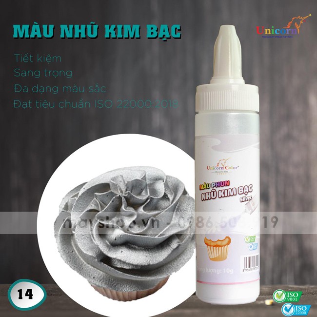 Màu phun nhũ kim Unicorn Color
