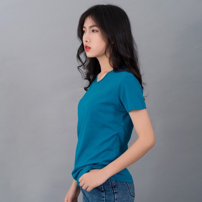 áo thun trơn cổ tim