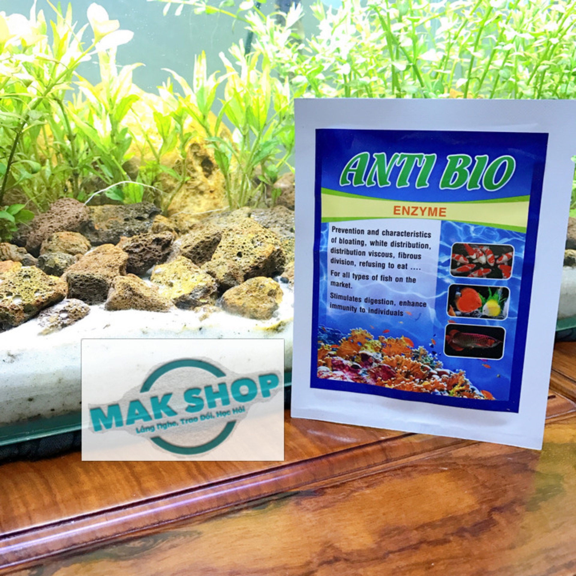 Men Tiêu Hóa Anti Bio Cho Cá Cảnh, Ngừa, Sình Bụng, Không Lo Âu, Cải Thiện Đường tiêu hóa Cho Cá