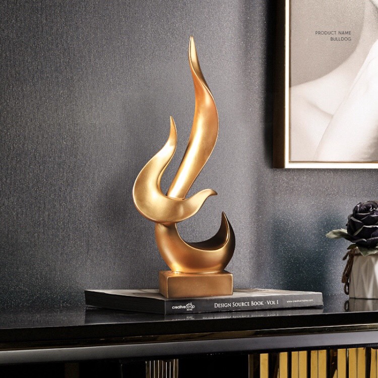 Tượng trang trí decor nhà cửa, phòng khách hình ngọn lửa
