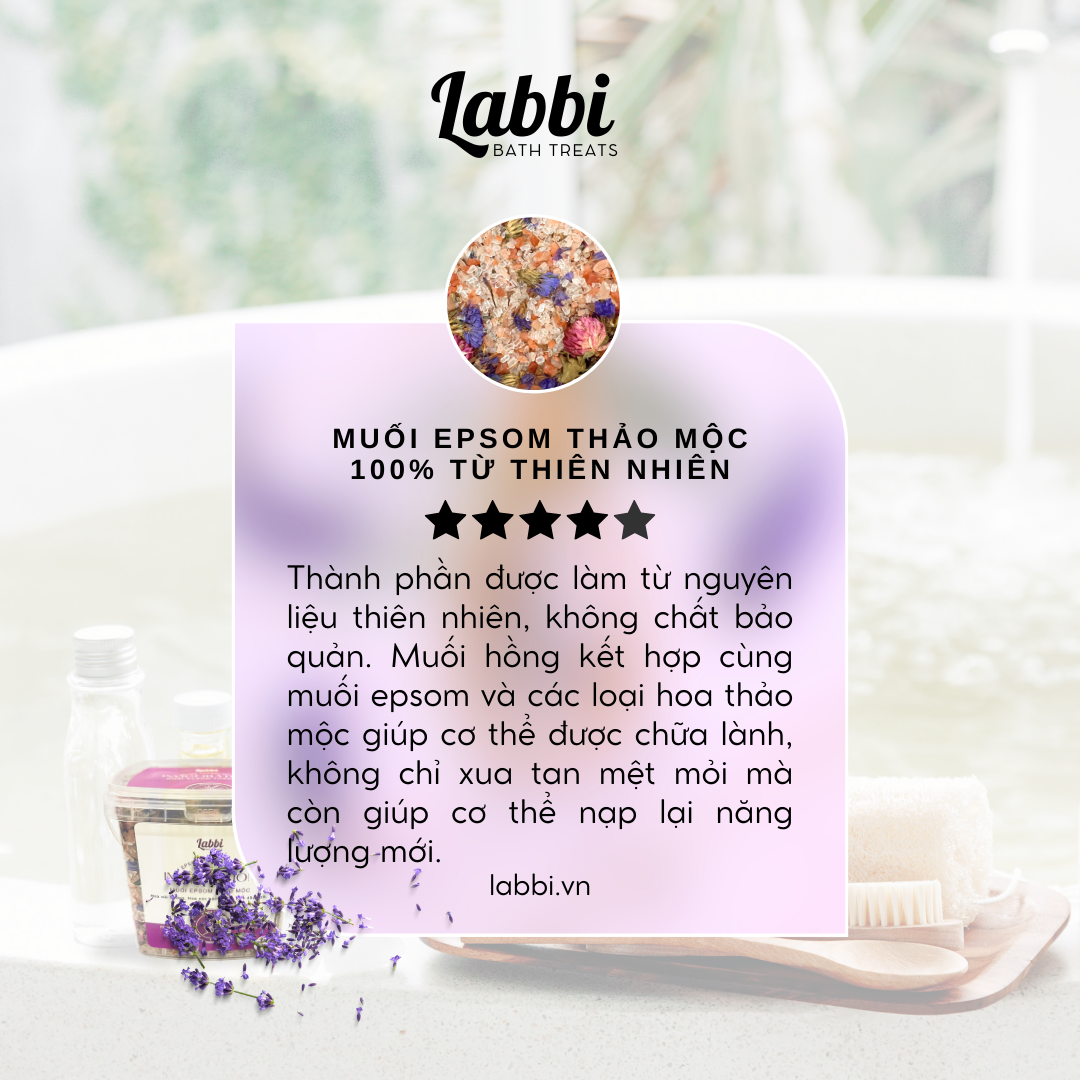 INVIGORATION - Muối epsom thảo mộc [Labbi Bathtreats] Epsom herbal salt