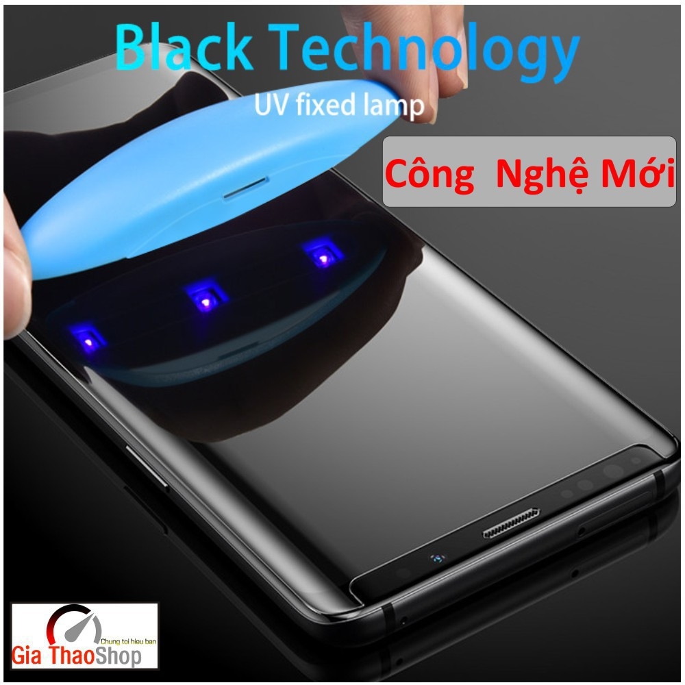 Kính cường lực Samsung Note 20 / Note 20 Ultra/ Note 10 / Note 10 PLus / Note 9/ Note 8 - Màn hình cong full Keo UV- Mua về dán tại nhà đơn giản - Phụ kiện ATI