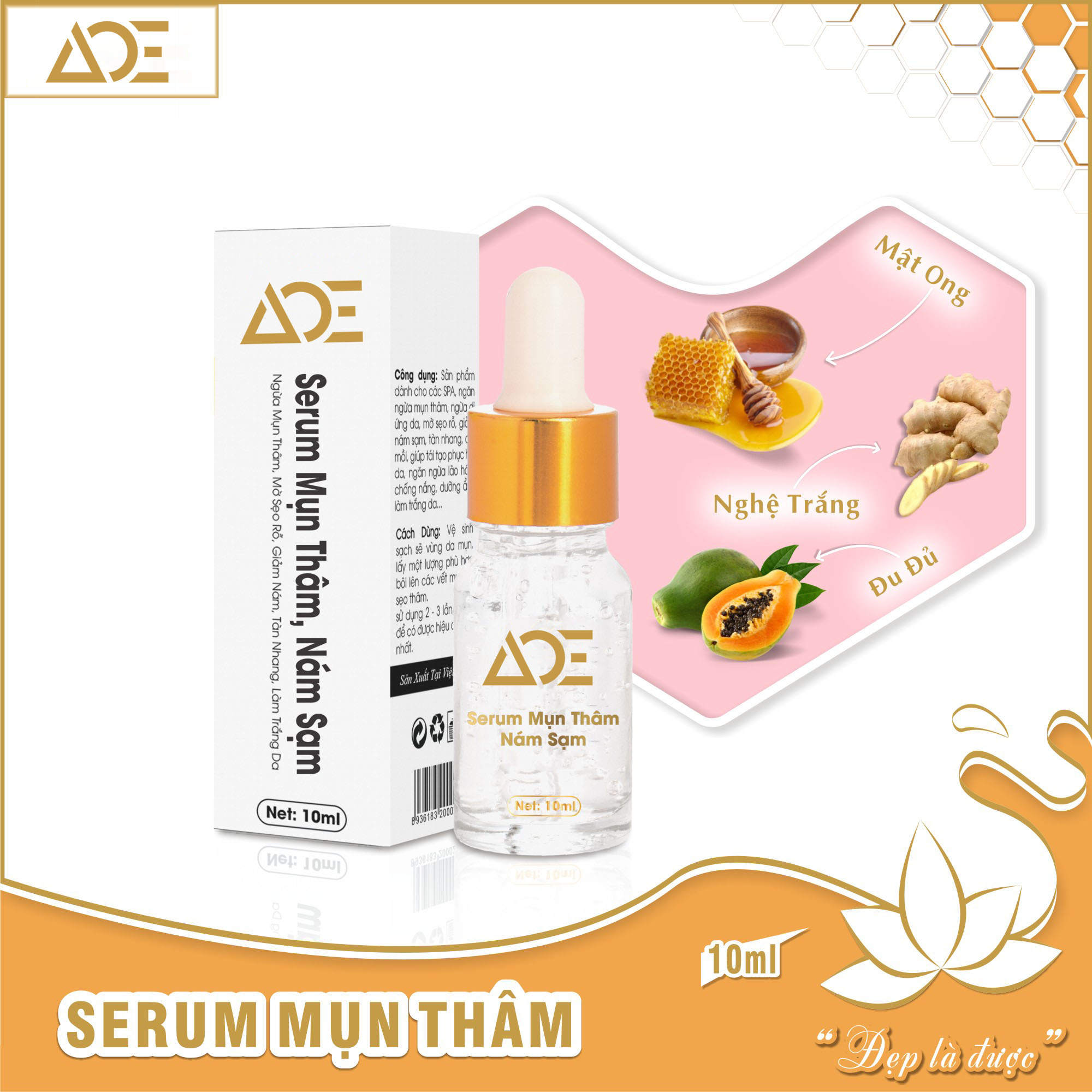 HCM Serum ngừa mụn thâm ACE làm trắng da, giảm nám sạm, tàn nhang, đồi mồi