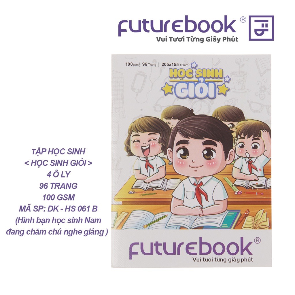 Tập Học Sinh Học Sinh Giỏi 4 Ô ly 96 Trang 100 GSM. Phong cách Hàn Quốc. VPP FUTUREBOOK.Giao ngẫu nhiên