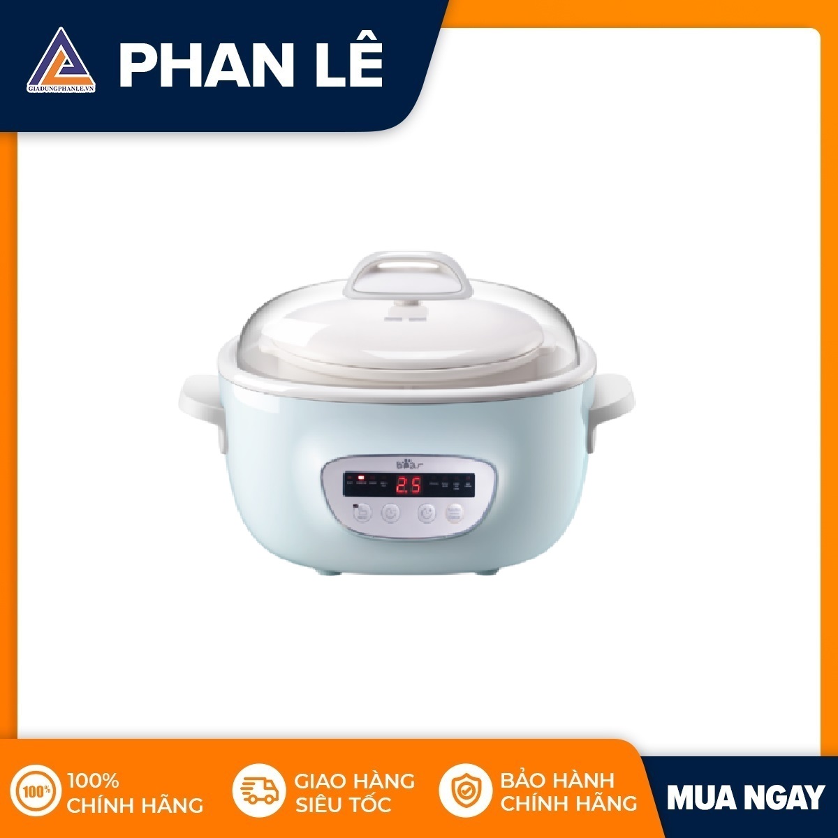 Nồi nấu chậm bear 2.5l sube003