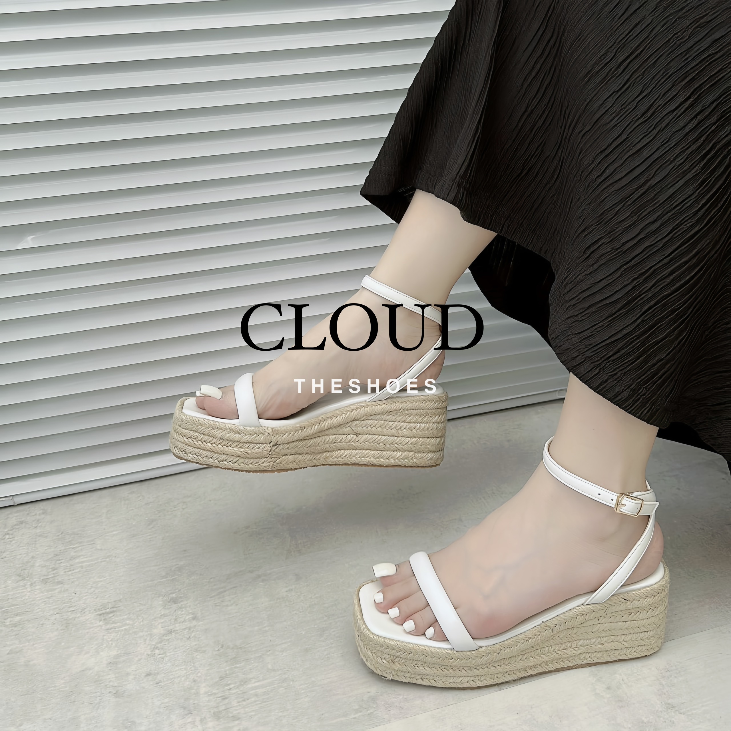 Giày sandal đế xuồng cói