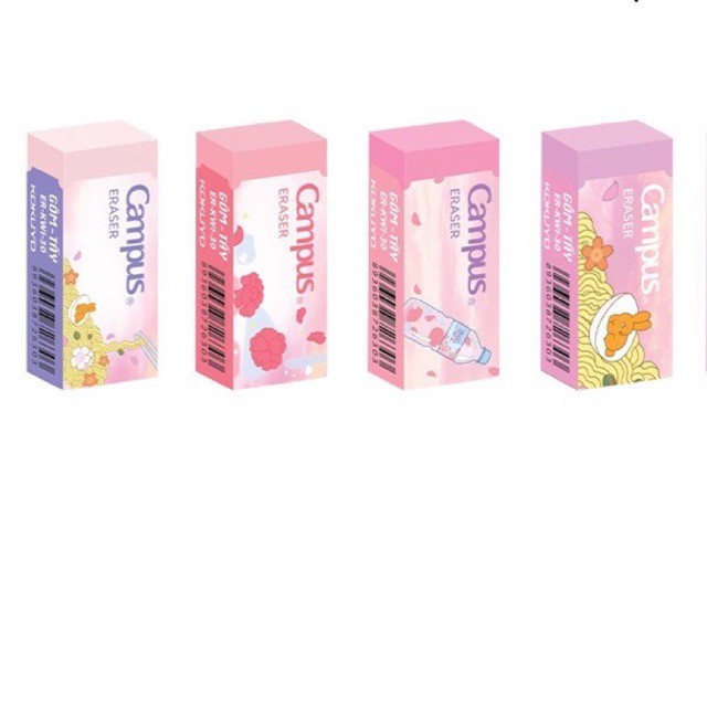 Combo 3 Viên Tẩy Campus Kawaii