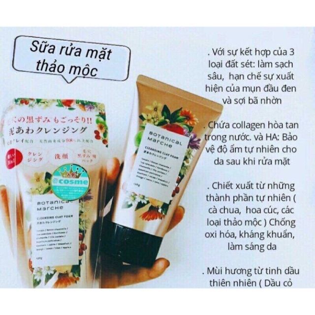 Sữa Rửa Mặt Thảo Mộc Botanical Marche 150ML Nhật Bản