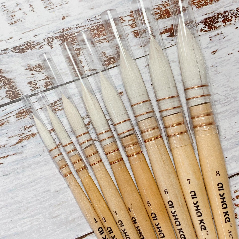 Cọ vẽ lông cừu Ishake - cọ vẽ màu nước, cọ MOP