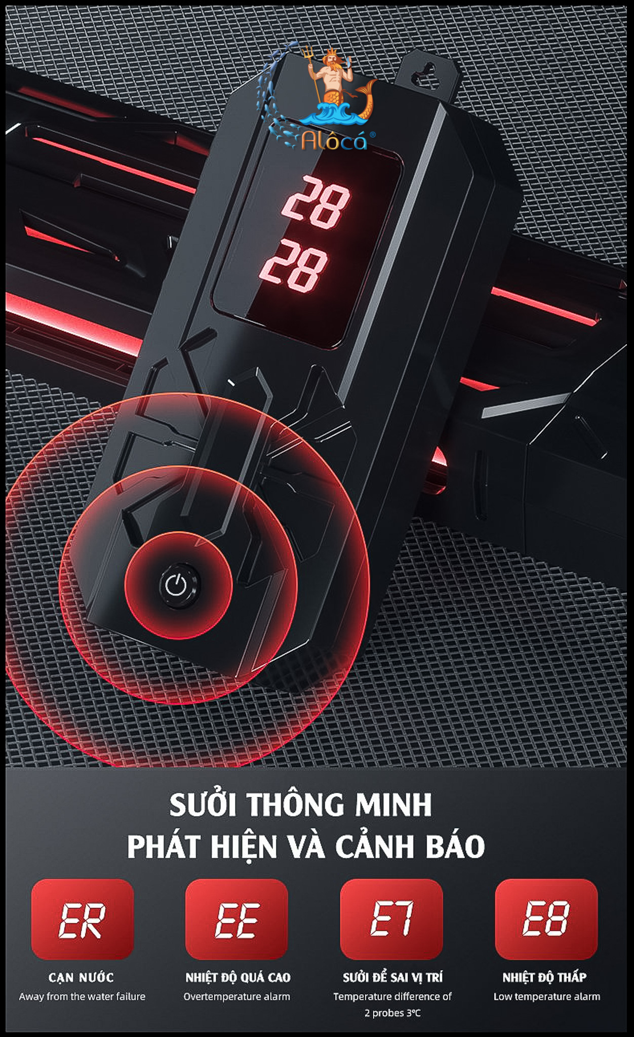 Sưởi BaoYu BY E 600 _ Model 2022 cho bể cá cảnh, hồ cá.