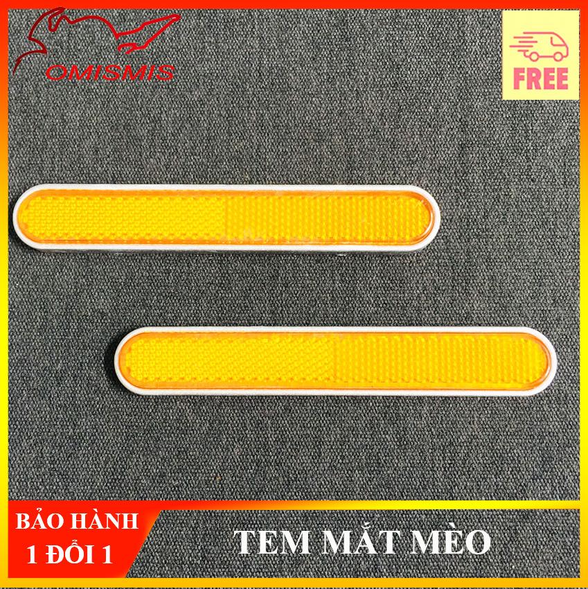 [HCM][ TEM TRANG TRÍ] DECAL TEM TRANG TRÍ XE MẮT MÈO DÁN CHÂN PHUỘC HOẶC ĐƯỢC NHIỀU VỊ TRÍ TRÊN XE MÀU VÀNG