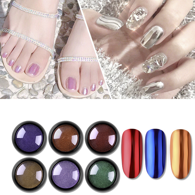 Bột Màu Phủ Móng Tráng Gương Titanium