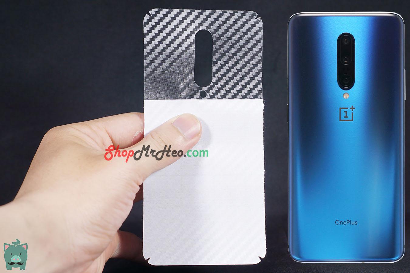 [HCM]Bộ 3 Skin Dán Mặt Sau Lưng Vân 3D Carbon OnePlus 7 Pro