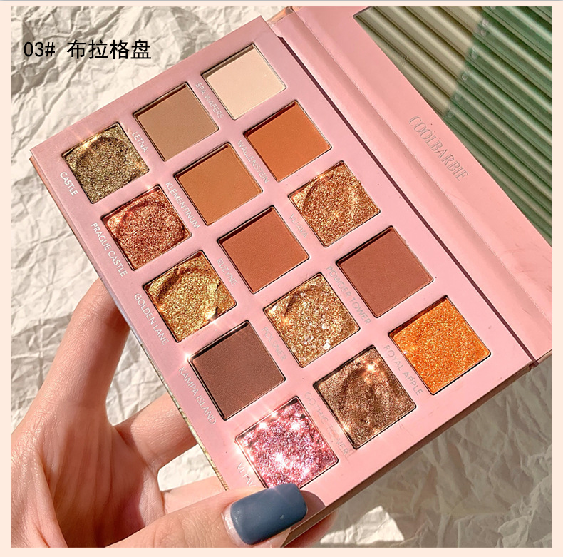 Bảng Phấn Mắt Nhũ Nozo 15 Ô Châu Âu