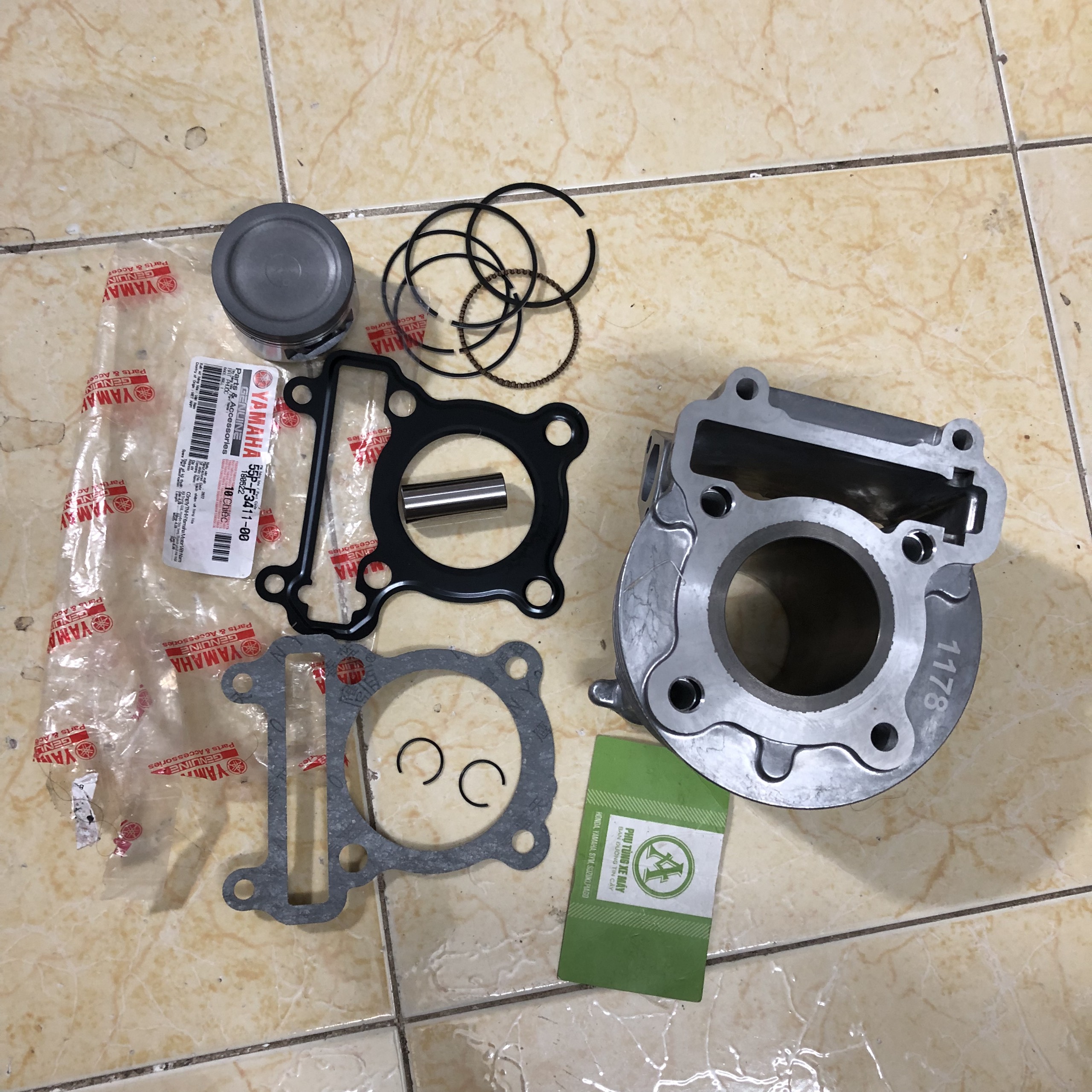 Bộ Xi lanh (Nòng) + Piston + xéc măng (bạc) Nouvo 1 2 3 Mio