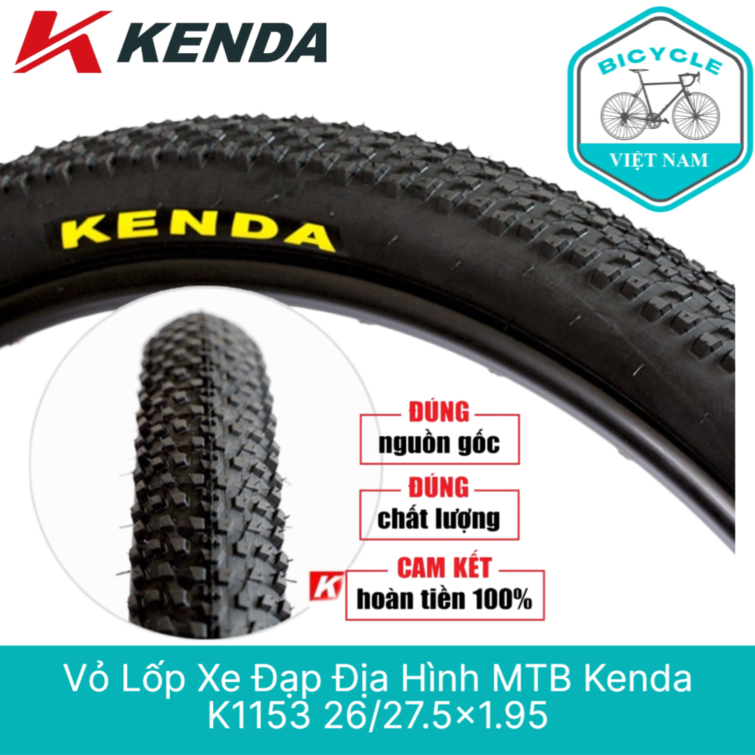 Vỏ lốp xe đạp địa hình mtb kenda k1153 26/27.5x1.95