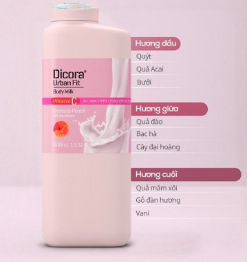 Sữa tắm dưỡng da Dicora Urban Fit 400ml