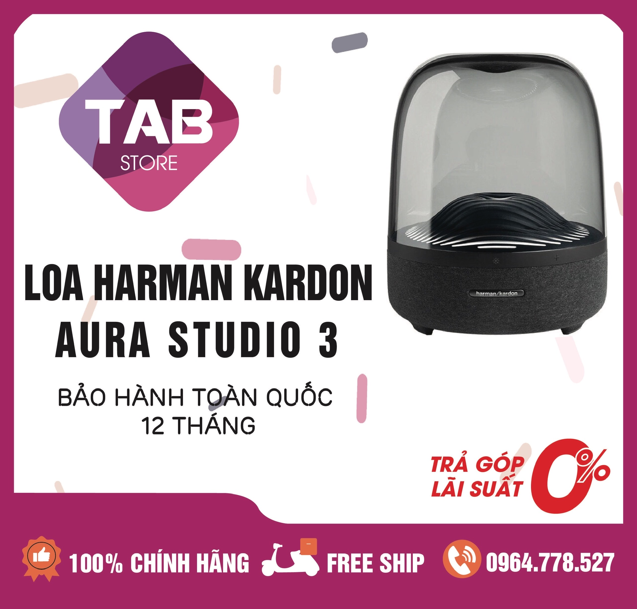 Loa Bluetooth Harman Kardon Aura Studio 3 - Mới Chính Hãng (Bảo Hành 12T)