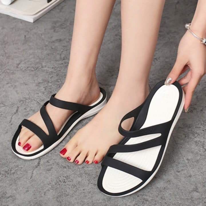 Dép lê wave đi mưa cho nữ màu mận