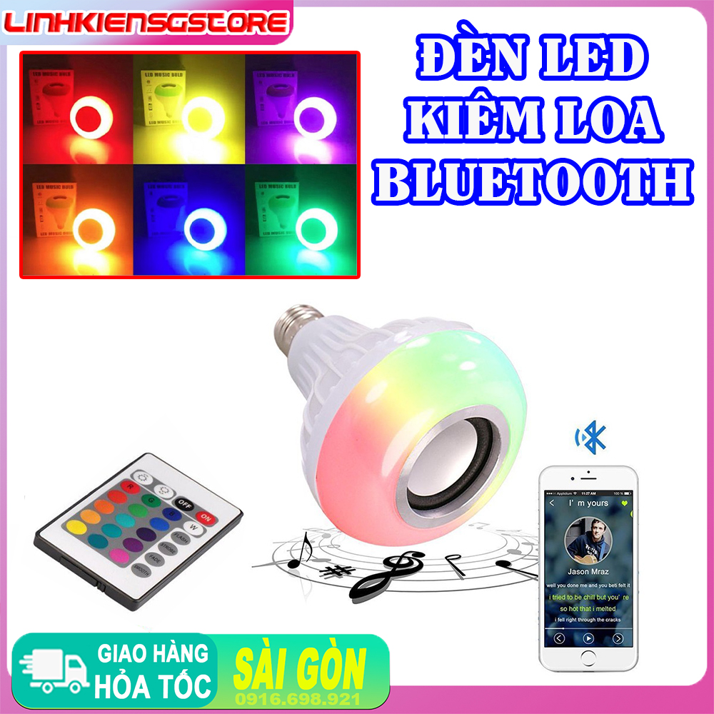 [HCM]Đèn Led Kiêm Loa Bluetooh Music Lamp E27 12W