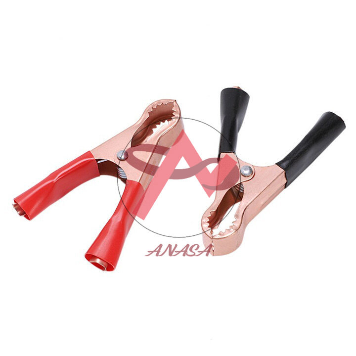 Kẹp Cá Sấu, Ắc Quy 10.5x6 cm (1 Cặp Đỏ Đen)