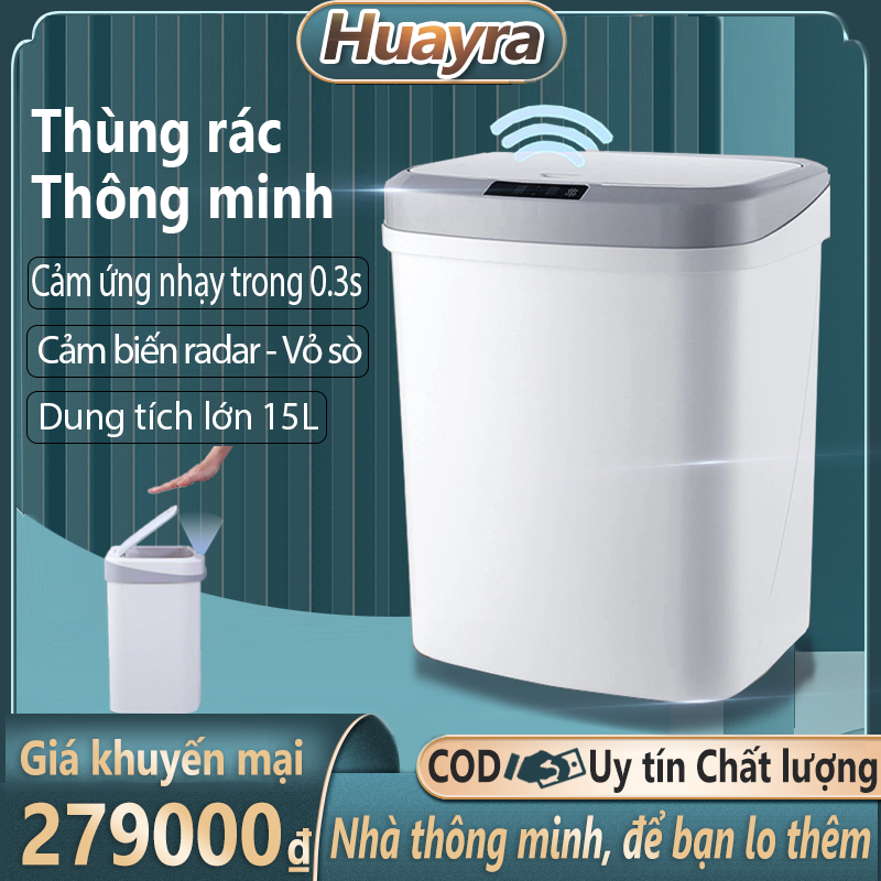 Thùng Rác Thông Minh Thùng Rác Cảm Ứng Sọt Rác Giỏ Rác...