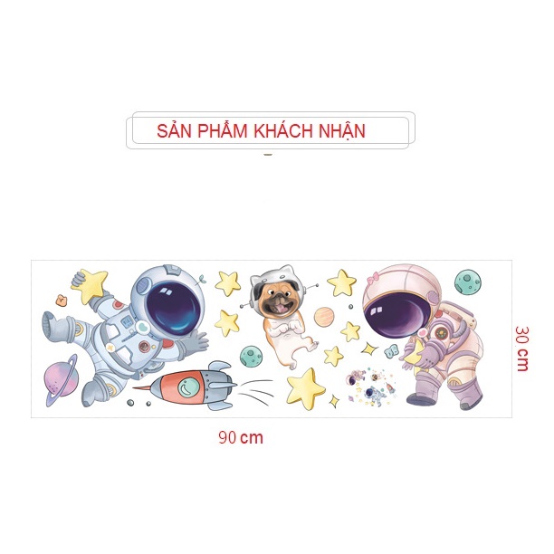 Decal dán tường PHI HÀNH GIA VÀ DOG - Trang trí phòng bé - THUTHAODECOR