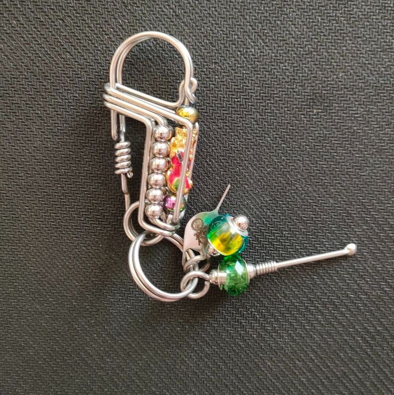 Móc khóa inox thủ công tỳ hưu ngậm ngọc