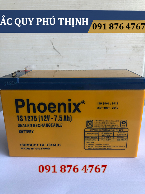 Ắc quy Phoenix 12V 7.5Ah TS1275