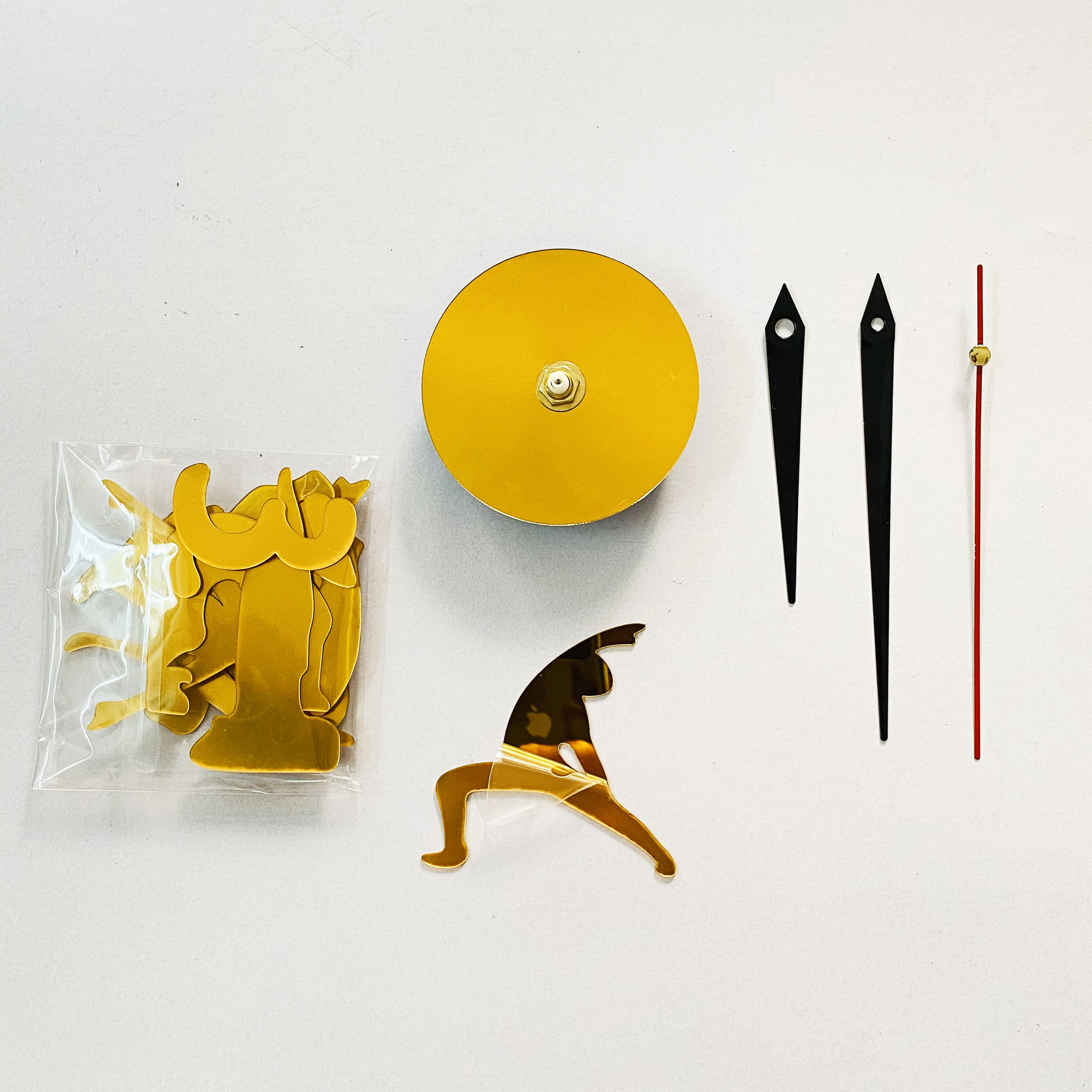 Đồng hồ dán tường DIY hình Yoga( tặng kèm pin AA)