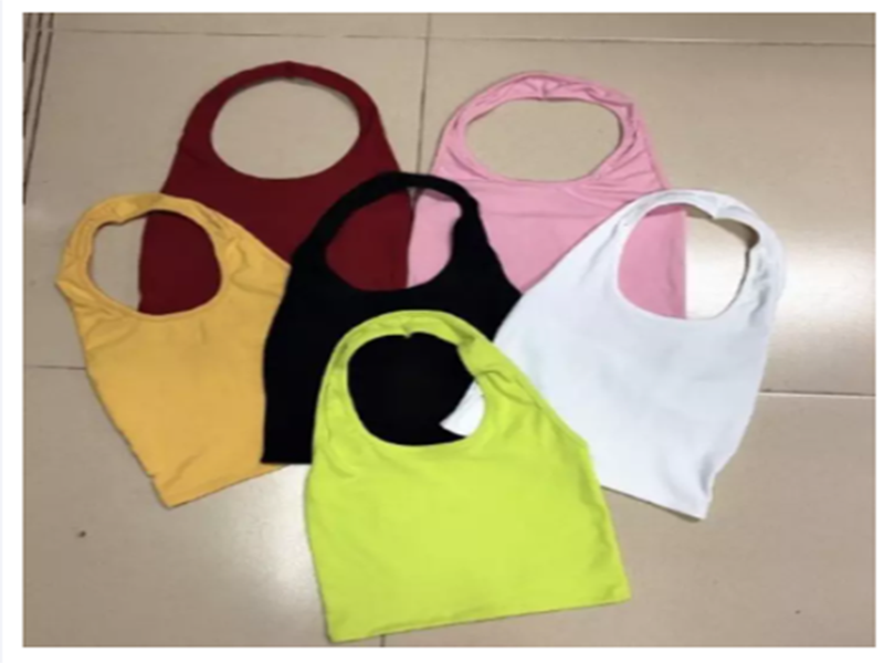 Áo croptop kiểu yếm dây chồng cổ chất thun gân len Free Size dưới 53kg dành cho nữ cá tính sexy gợi cảm