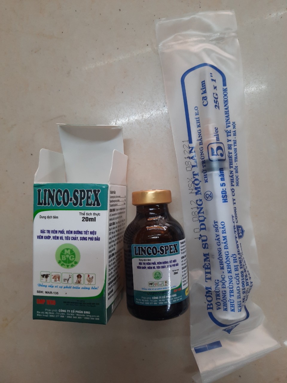 Linspec BMG tặng dụng cụ tiêm  (lọ 20ml).