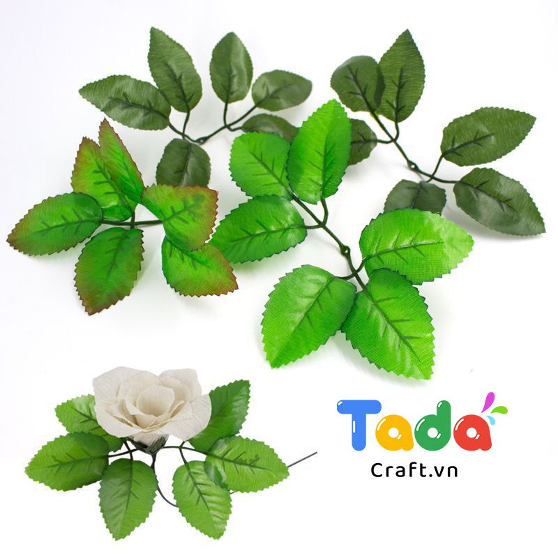 10 Lá hoa hồng kép dùng làm hoa hồng sáp, trang trí hoa handmade