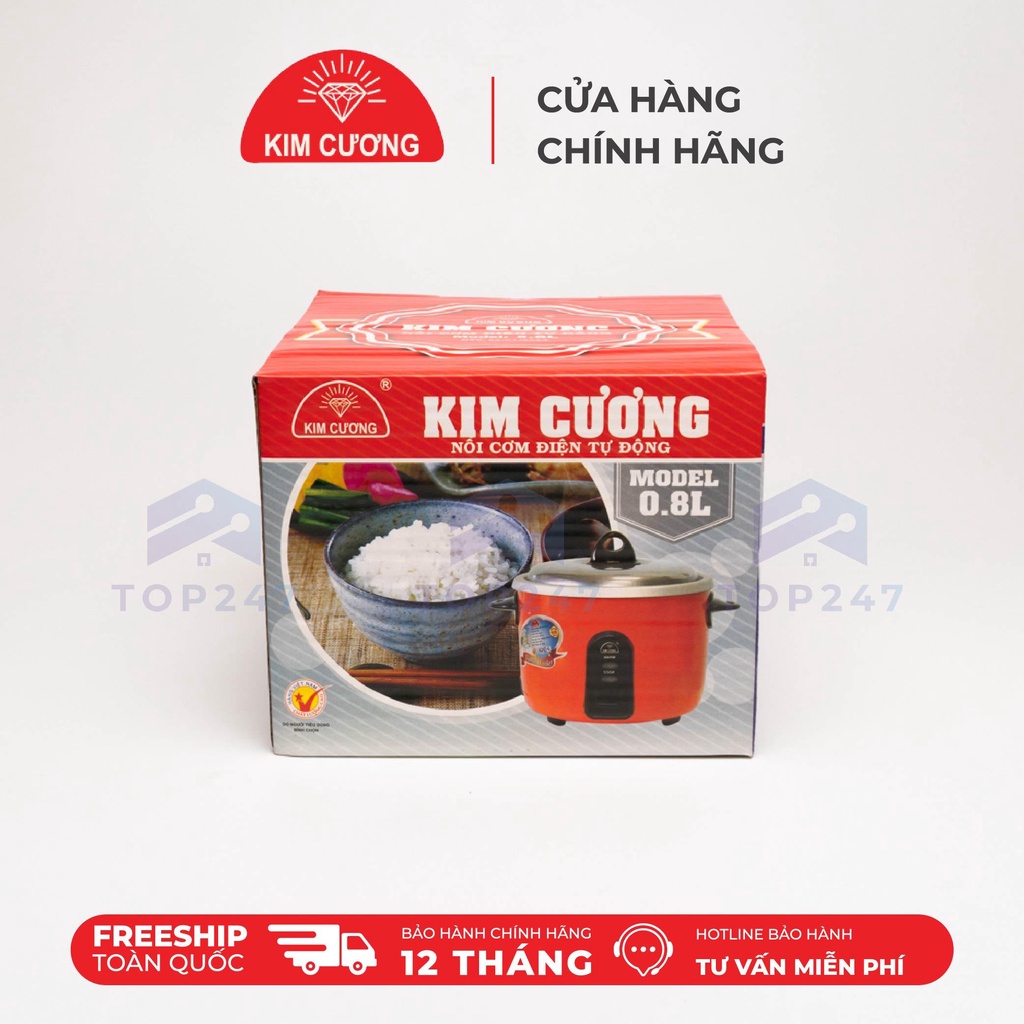 Nồi Cơm Điện Kim Cương 0.8 Lít - Nắp Rời [Bảo Hành Chính Hãng 12 Tháng]