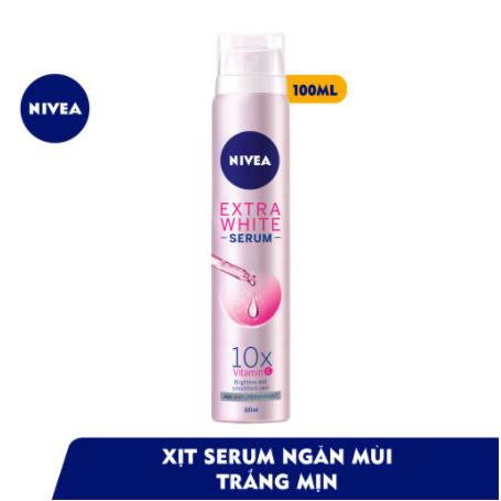 Xịt ngăn mùi NIVEA serum trắng mịn (100ml)
