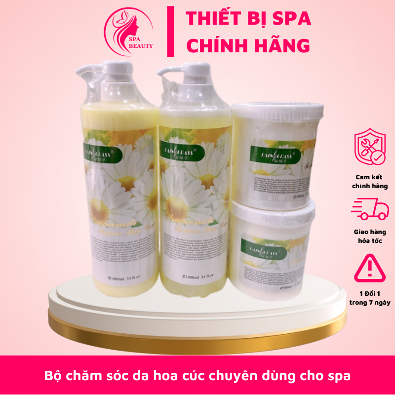 Bộ chăm sóc da hoa cúc 4 món chuyên dùng cho spa