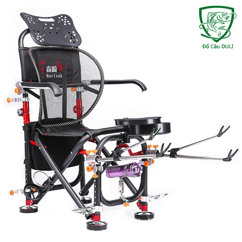 Ghế Câu Đài ghế câu cá địa hình full phụ kiện KK-10 ( sale xả hàng )