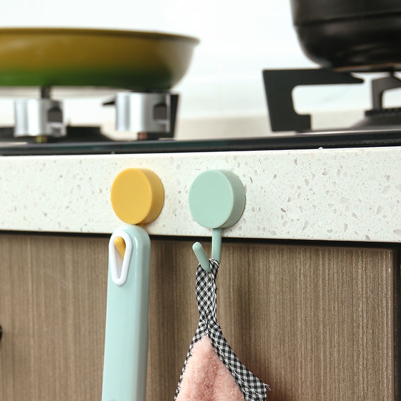 Set 5 móc tròn dán tường treo đồ đa năng