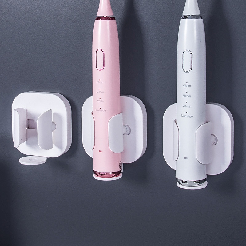 【CC】⊕∈○  Multi-Purpose Hooks Electric Toothbrush Holder Traceless Rack Wall-Mounted Bathroom Organizer Accessories