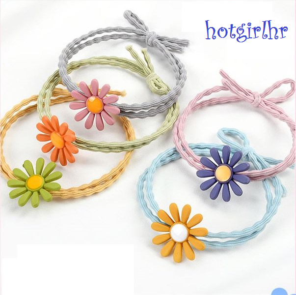 Set dây buộc tóc hoa cúc nữ dễ thương phong cách Hàn Quốc