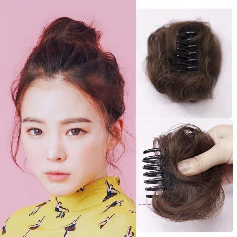 Tóc giả búi ngoặm mini đẹp, hàng mới về hotrend