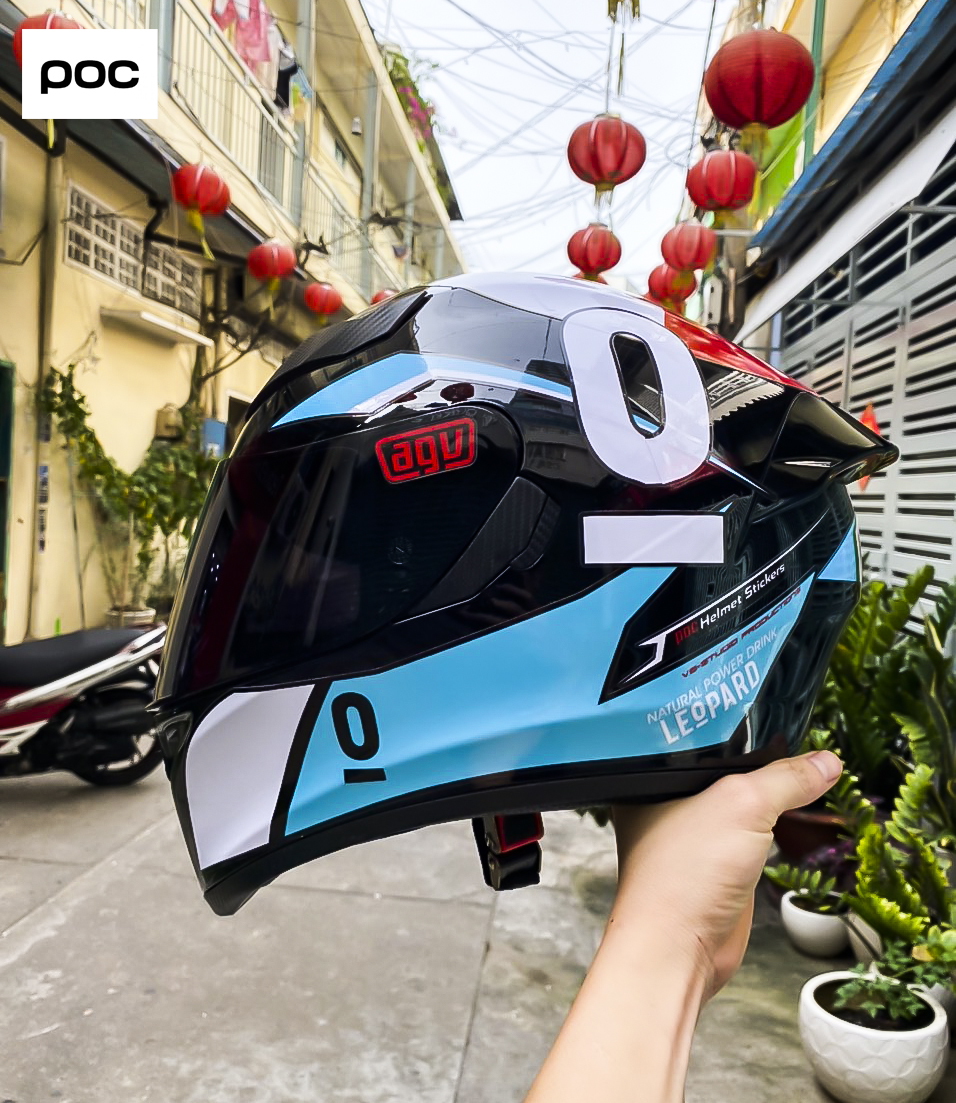 Tem DECAL LEOPARD DÁN MŨ BẢO HIỂM FULLFACE